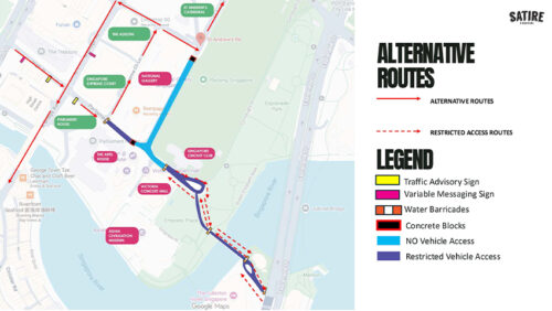 Diagram of vehicular access to SCC Clubhouse